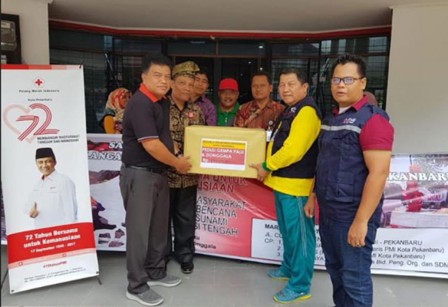 Disdik Pekanbaru Salurkan  Rp 290.675.000  Untuk Korban Gempa dan Tsunami  Selawesi Tengah