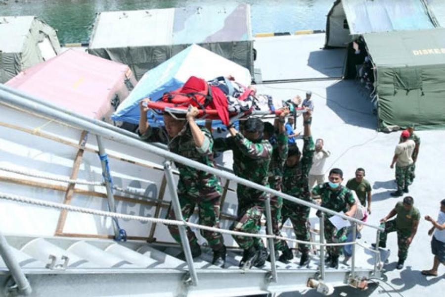 KRI dr. Soeharso-990 Berhasil Tangani 2.371 Korban Gempa dan Tsunami di Sulteng