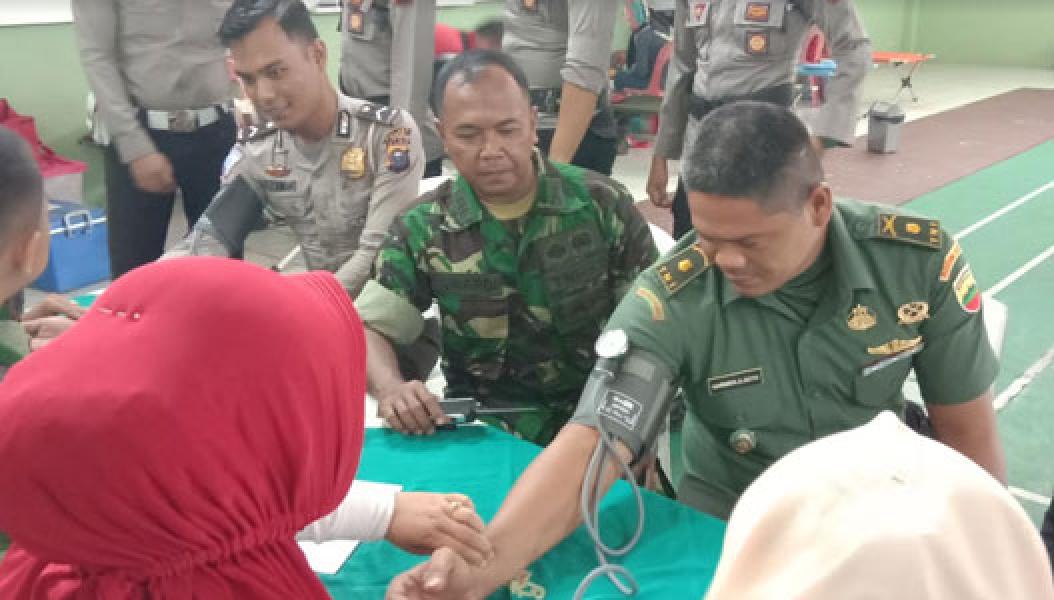 Kodim 0313/KPR Gelar Donor Darah di Aula Makodim 0313/KPR
