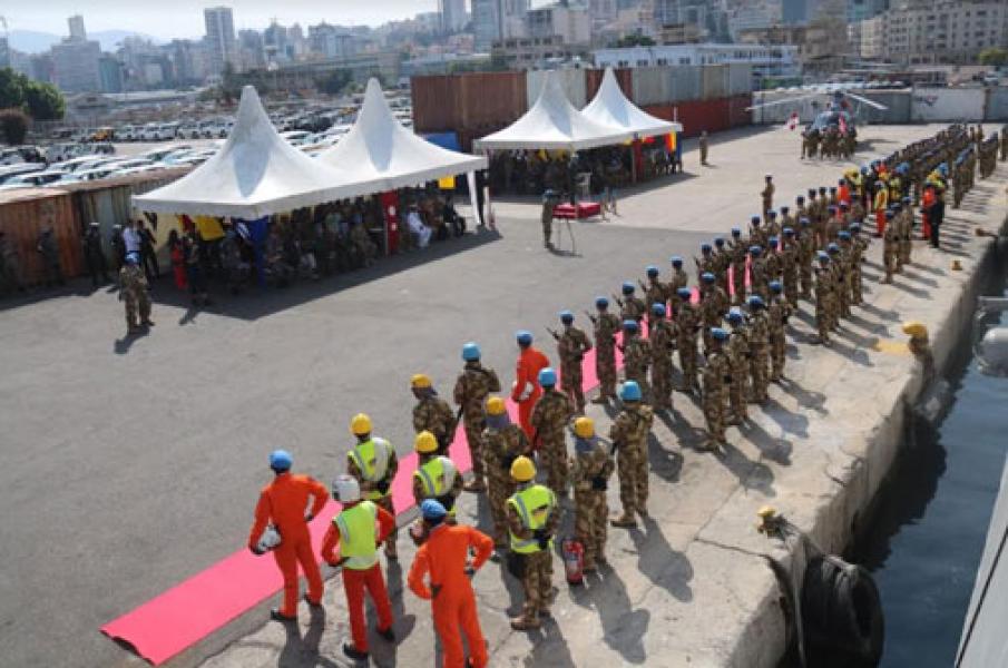 Prajurit Konga XXVIII-J/UNIFIL Laksanakan Upacara Transfer Of Authority Kepada Konga XXVIII-K/UNIFIL