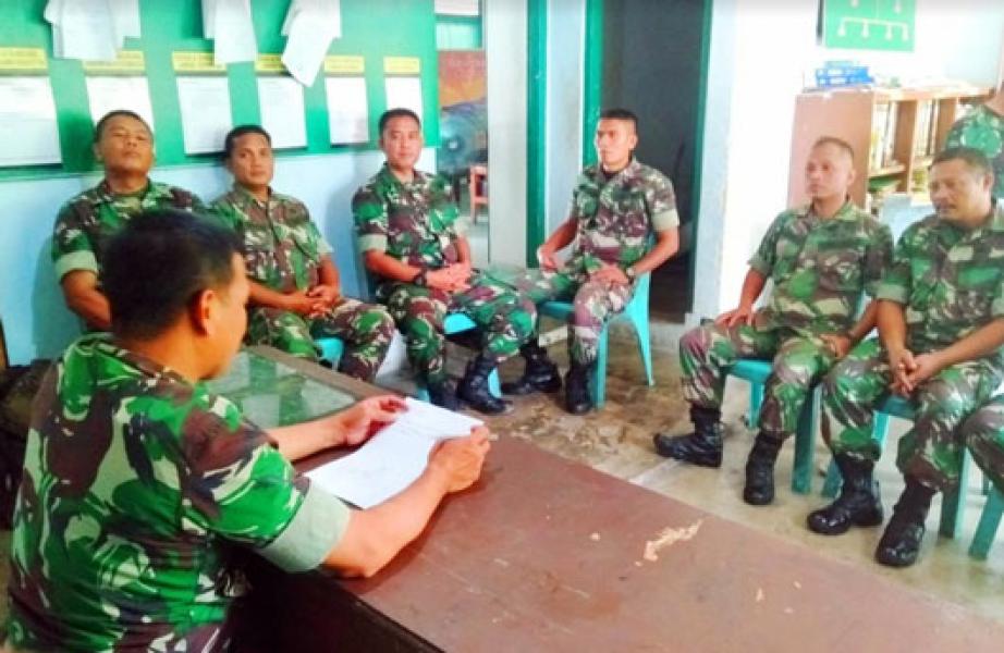 Baru Empat Hari Menjabat, Kapten Inf Kasmir Kumpulkan Para Babinsa