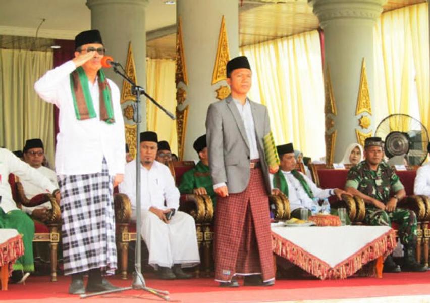 Gubernur Syamsuar Hadiri Peringatan Hari Santri Ke-4 Di Rohul