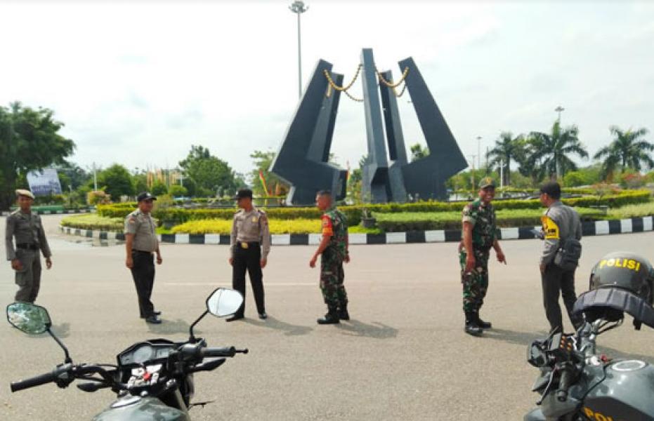 Jelang Pelantikan Presiden, TNI POLRI dan Satpol PP Rohul Tingkatkan Patroli Sinergitas