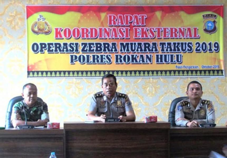 Kapten Inf Yuhardi Hadiri Rakor Exsternal di Polres Rohul