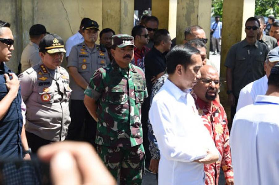 Panglima TNI Dampingi Presiden RI di Wamena Papua