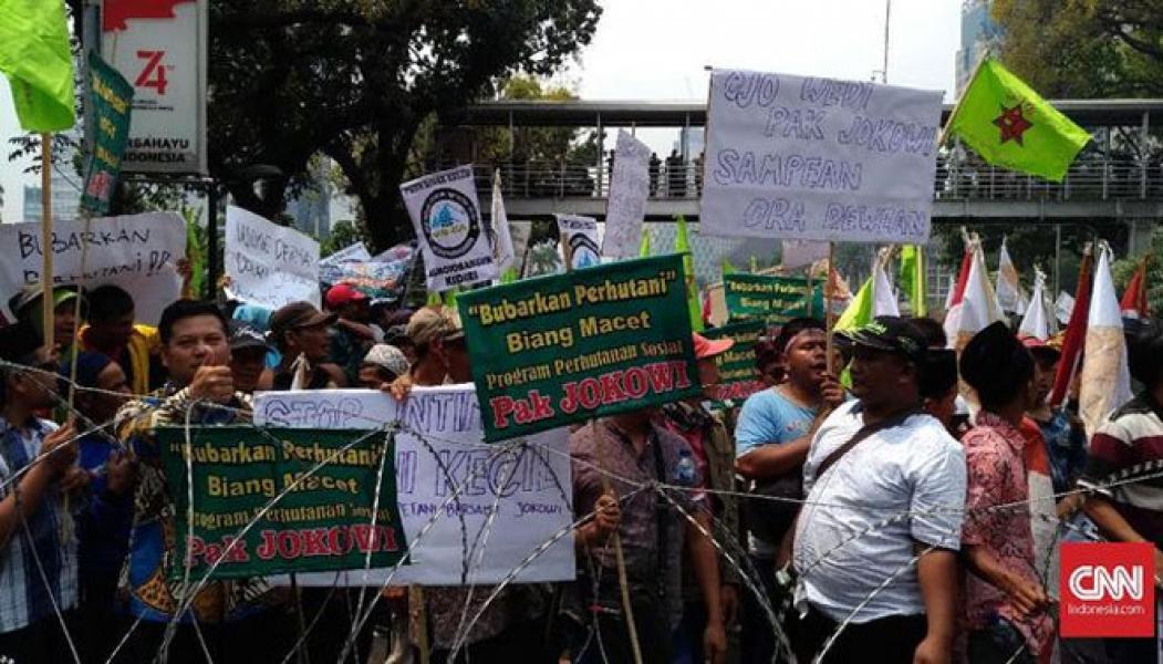 Petani Ancam Menginap Jika Jokowi Tak Dengar Tuntutan