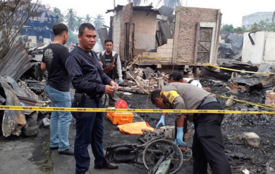 Polisi Amankan Satu Orang Pasca Kebakaran di Rohil, 2 Korban Jiwa dan 13 Rumah Hangus