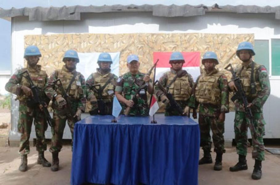 Prajurit TNI Konga XXXIX-A Kembali Dapatkan 1 Pucuk Senjata AK-47