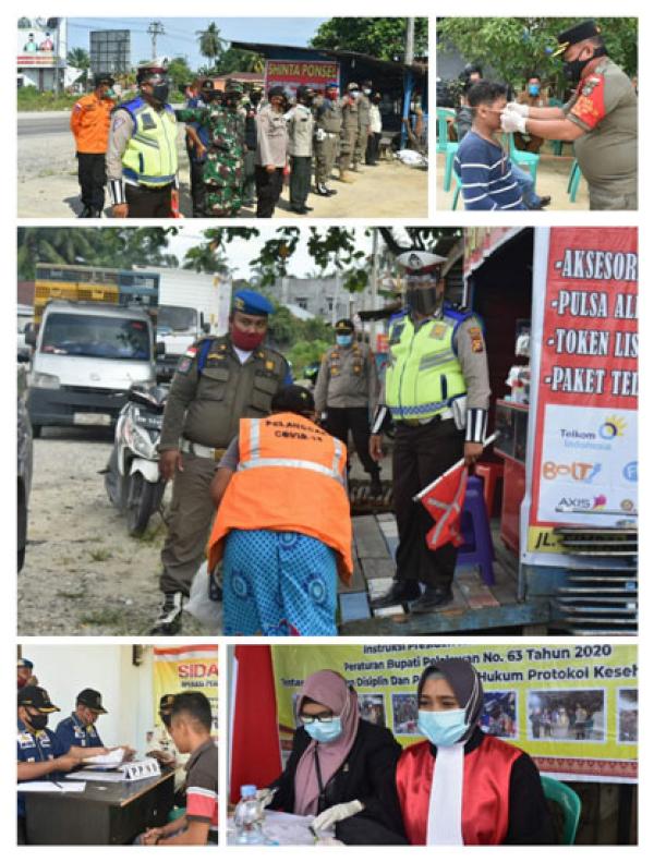 47 Orang Terjaring Operasi Penegakan Hukum Covid-19 di Bandar Sikijang dan Ukui 