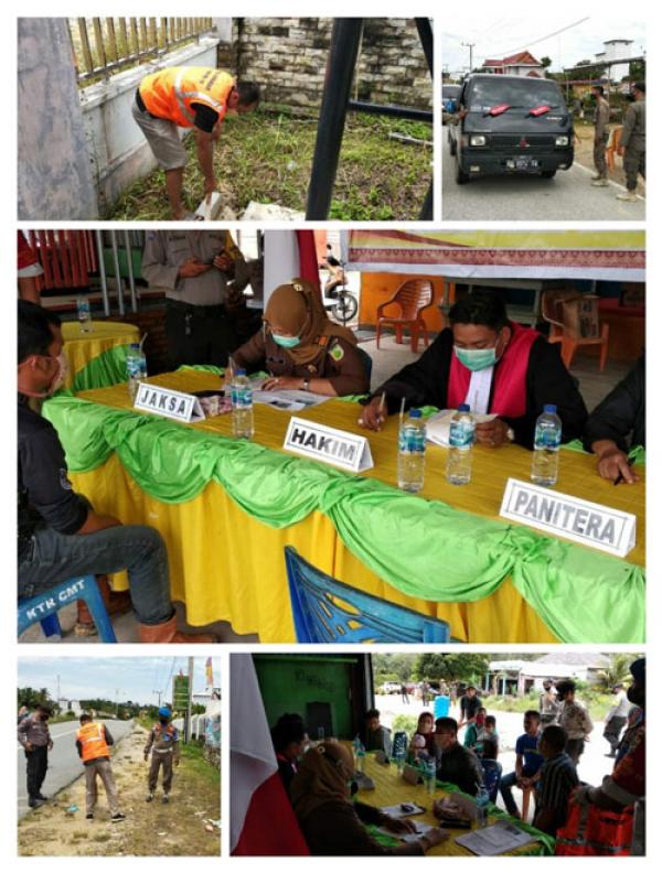 64 Orang Terjaring Operasi Penegakan Hukum Covid-19 di Bunut dan Petalangan