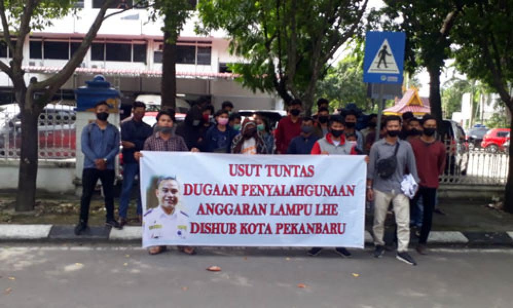 Aliansi Mahasiswa dan GEMPAR Riau Desak Kejati Usut Tuntas Dugaan Penyalahgunaan Proyek Lampu Jalan Dishub Pekanbaru