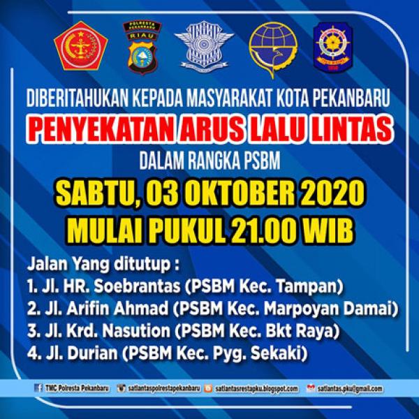 Berlakukan PSBM, Polresta Bakal Sekat Ruas Jalan di 4 Kecamatan