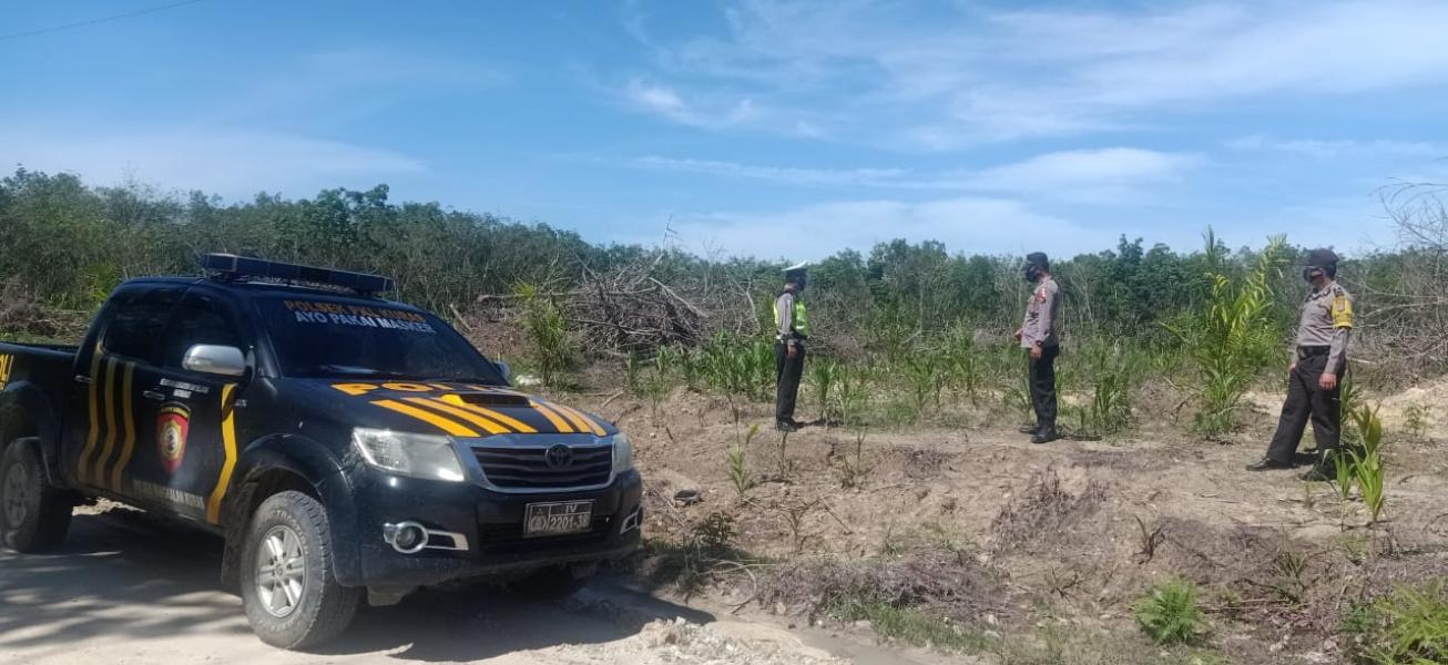 Cegah Karhutla di Wilayahnya, Polsek Pangkalan Kuras Lakukan Sosialisasikan Maklumat Kapolda Riau 