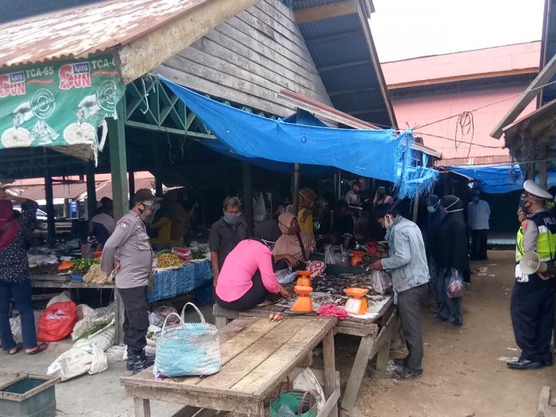 Disiplinkan Masyarakat Patuhi Protokol Kesehatan, Polsek Pangkalan Kuras Gelar Ops Yustisi