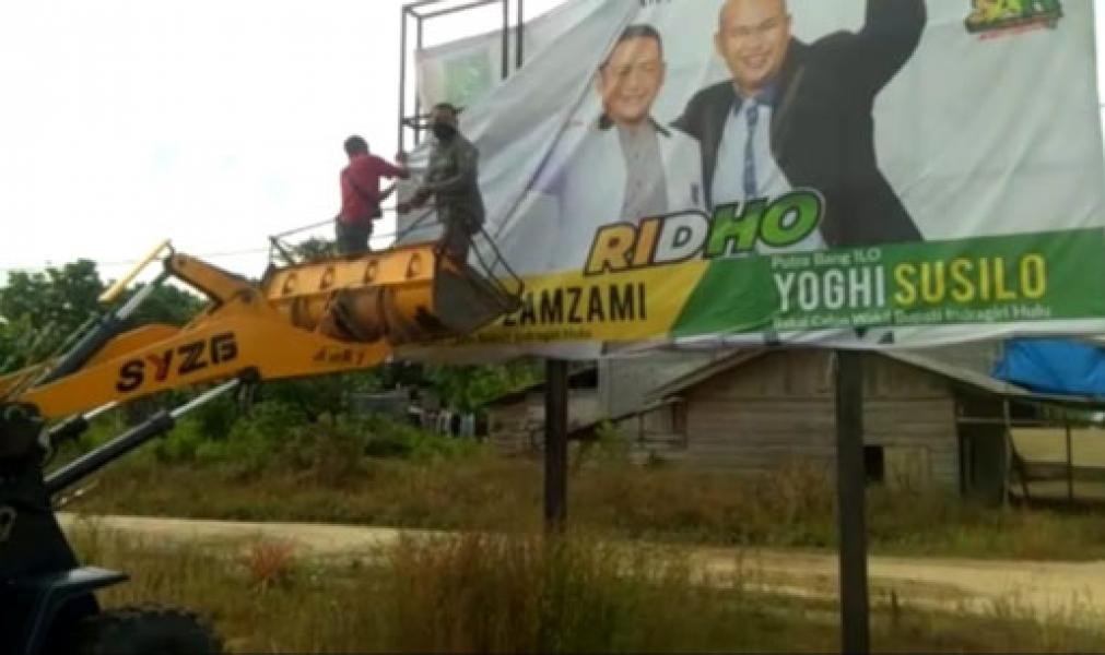 Diwarnai Aksi Protes, Bawaslu se Riau Tertibkan 11.890 Baliho Pilkada