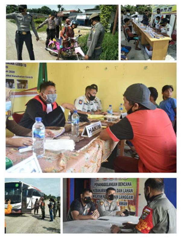 Hari ke-3 Giat Tim Yustisi Covid-19 Pelalawan, Kasatpol PP Marah Besar di Langgam 