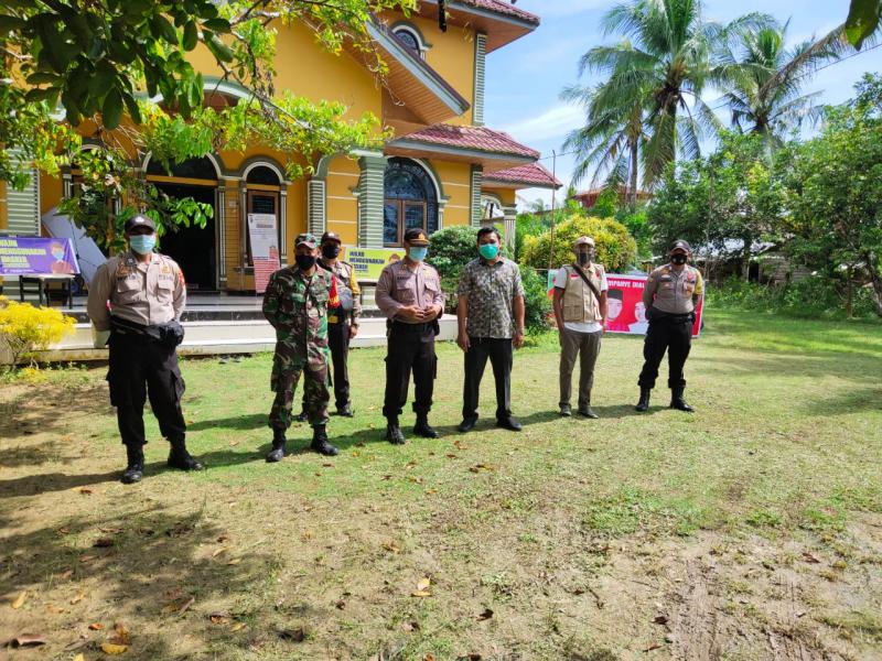 Polsek Bunut Laksanakan Pengamanan Kampanye Paslon Sesuai Prokes