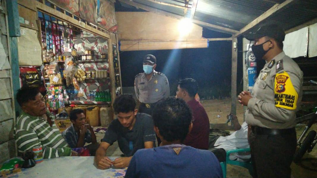 Polsek Bunut Lakukan Operasi Yustisi Dalam Rangka Penerapan Prokes