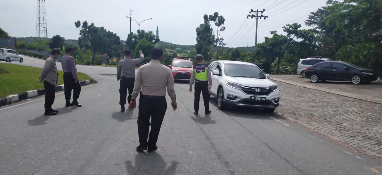 Polsek Pangkalan Kerinci Gelar Razia Antisipasi Pergeseran Massa Yang Ikut Unras