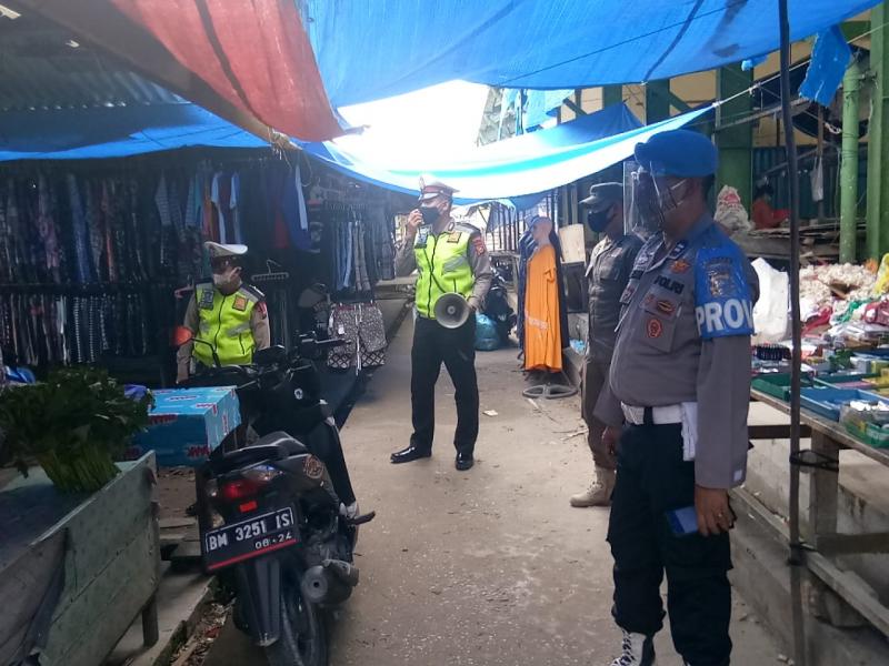 Polsek Pangkalan Kuras Kembali Gelar Ops Gabungan Agar Masyarakat Disiplin Prokes