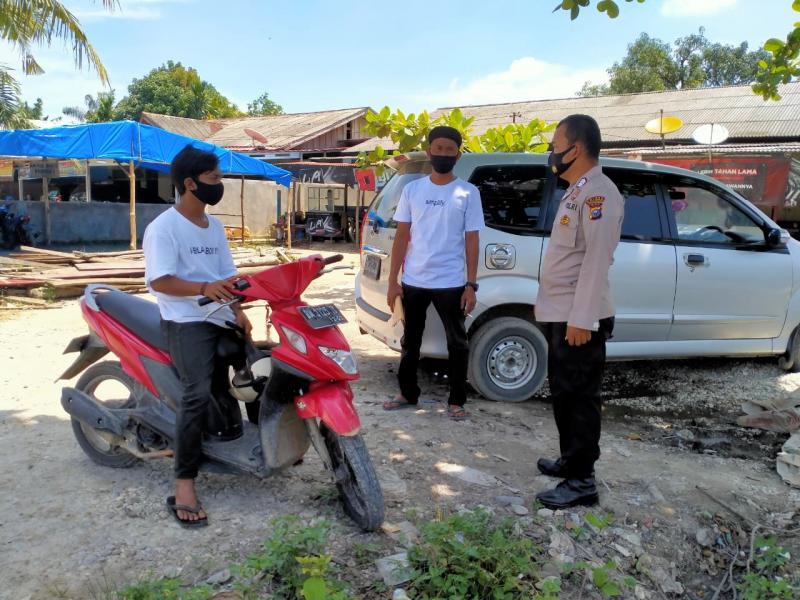 Polsubsektor Pelalawan Sosialisasikan Prokes Covid-19 Dalam Tatanan AKB