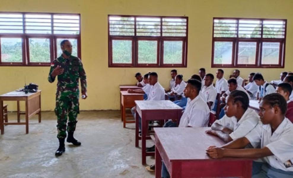 TMMD Kodim 1711 Boven Digoel Sosialisasi Penerimaan Prajurit TNI AD