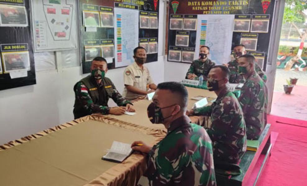 Tim Wasev Ster TNI Kunjungi Satgas Pamtas RI-PNG Yonif 125/Simbisa