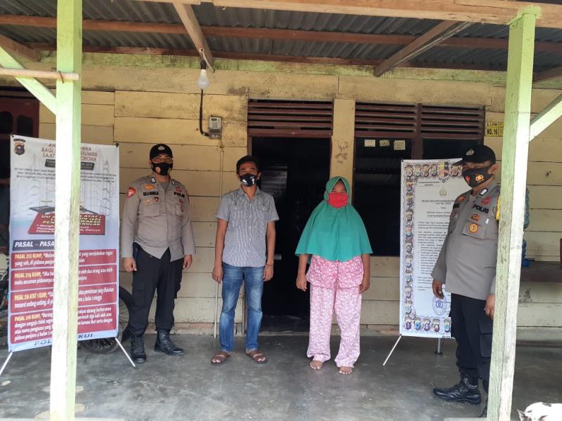 Tinjau Lokasi Kampanye, Polsek Ukui Bersama Panwascam Cek Sarana Protokol Kesehatan.