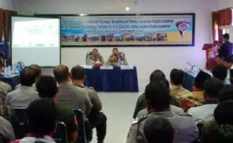 Dirbinmas Polda Riau Sosialisasi Babinkamtibmas di Polres Kampar