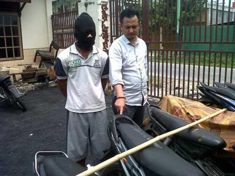 Maling Motor Spesialis Parkiran Mesjid Ditangkap Polisi