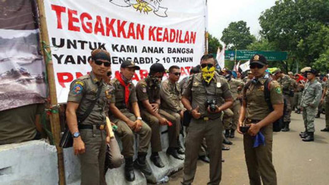 Banpol PP Meranti Juga Menuntut Diangkat PNS