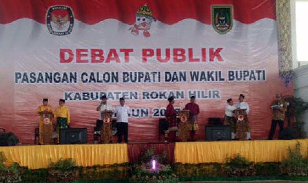 Debat Publik Empat Paslon Pilkada Rohil Berjalan Lancar