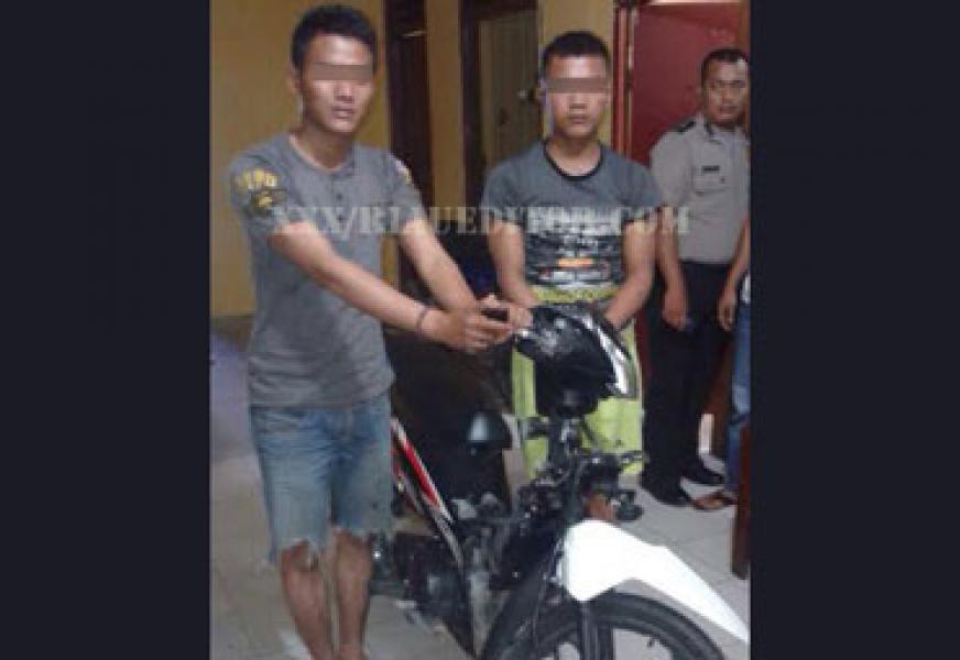 Dua Maling Motor Karyawan PT Ewan Super Wood Dibekuk