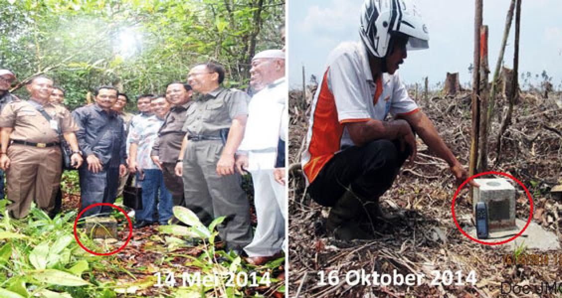 Patok Lahan Desa Bagan Melibur, Masyarakat Sebut RAPP Tak Punya Etika
