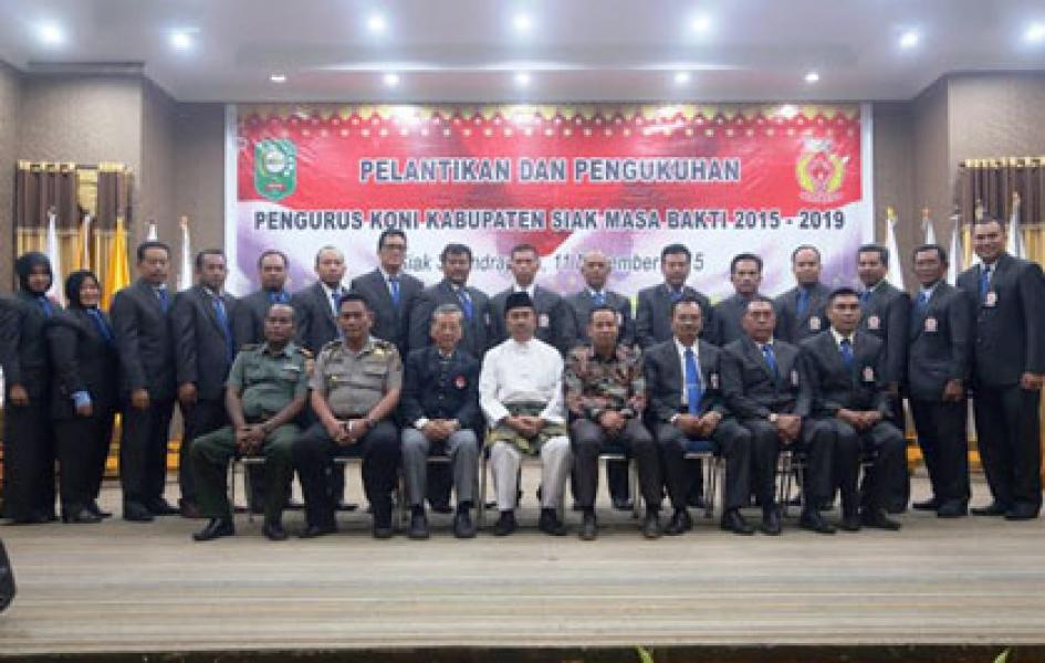 Pelantikan dan Pengukuhan Pengurus KONI Kabupaten Siak