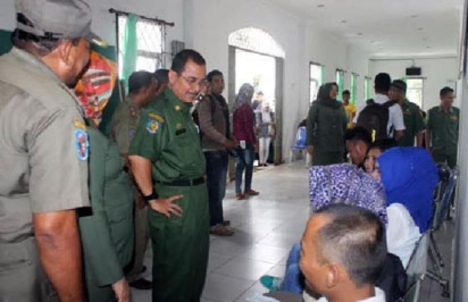 Plt Sekda Pantau Proses Penerimaan Calon Satpol PP Rohil 