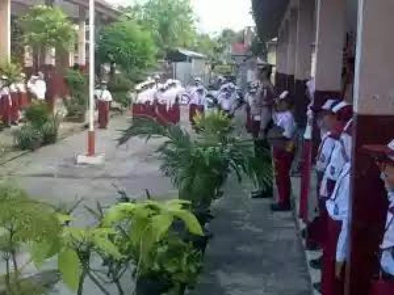 Polres Meranti Sosialisasikan Aturan Lalu Lintas di SD N 25 Selatpanjang