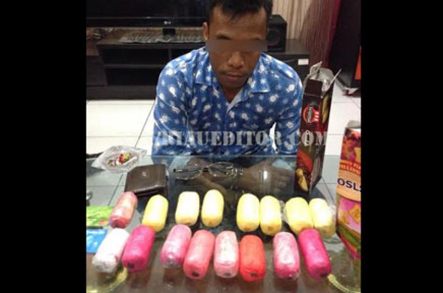 Polsek Senapelan Bekuk Kurir Narkoba Jaringan Internasional Berikut BB 1 Kg Sabu