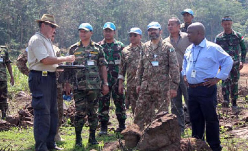 Prajurit TNI Bangun Camp Internasional di Afrika