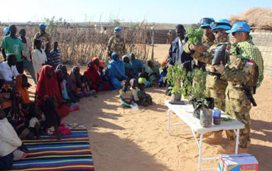 Prajurit TNI Kenalkan Penghijauan di Darfur