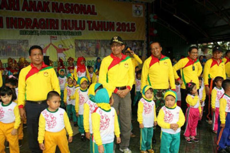 Ratusan Anak di Inhu Rayakan Hari Anak Nasional 2015