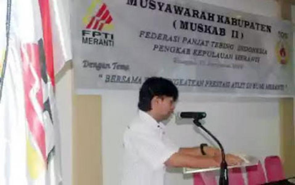 Secara Aklamasi Hariyanto Kembali Terpilih Sebagai Ketua Umum FPTI Meranti