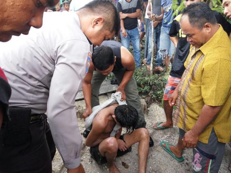 Bhabinkamtibmas Desa Kota Garo Tapung Hilir Bersama Babinsa Amankan Pelaku Curat