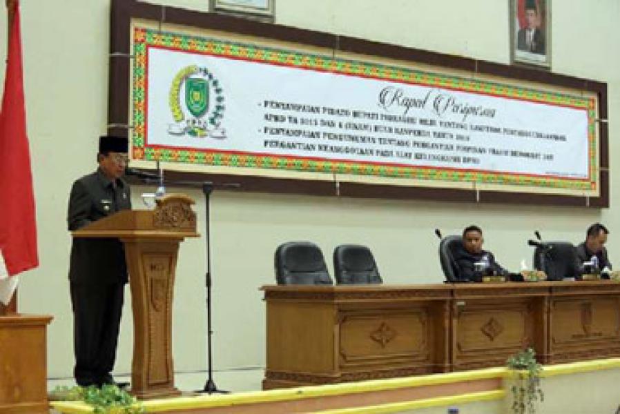 Bupati Inhil Sampaikan Ranperda Penyiaran TV dan Radio Lokal