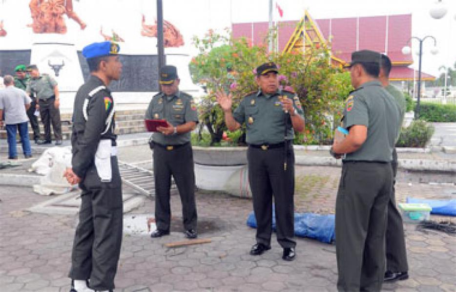 Danrem 031/Wirabima Tinjau Langsung Kesiapan Lokasi  Apel Nusantara Bersatu