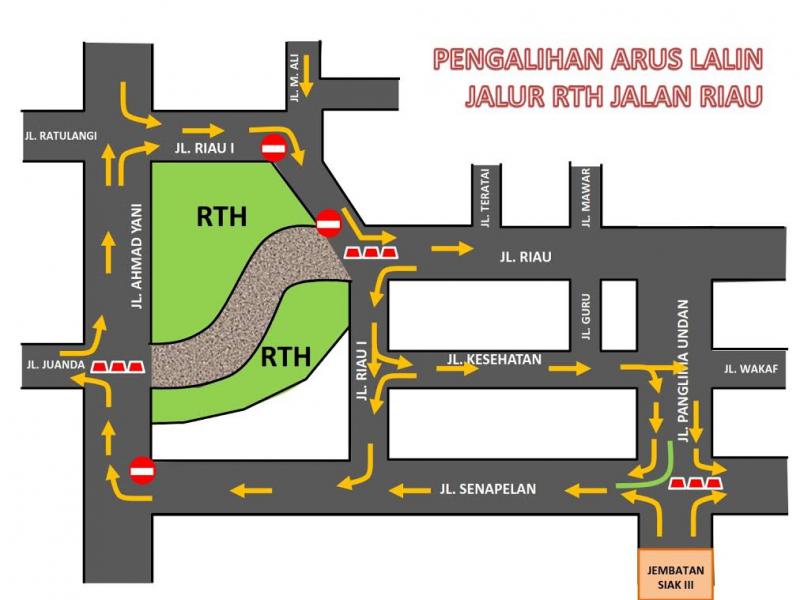 Jika Arus Lalu Lintas Padat, Sat Lantas Siapkan Pengalihan Arus Lalin Saat Akhir Pekan Terkait Pembangunan RTH 