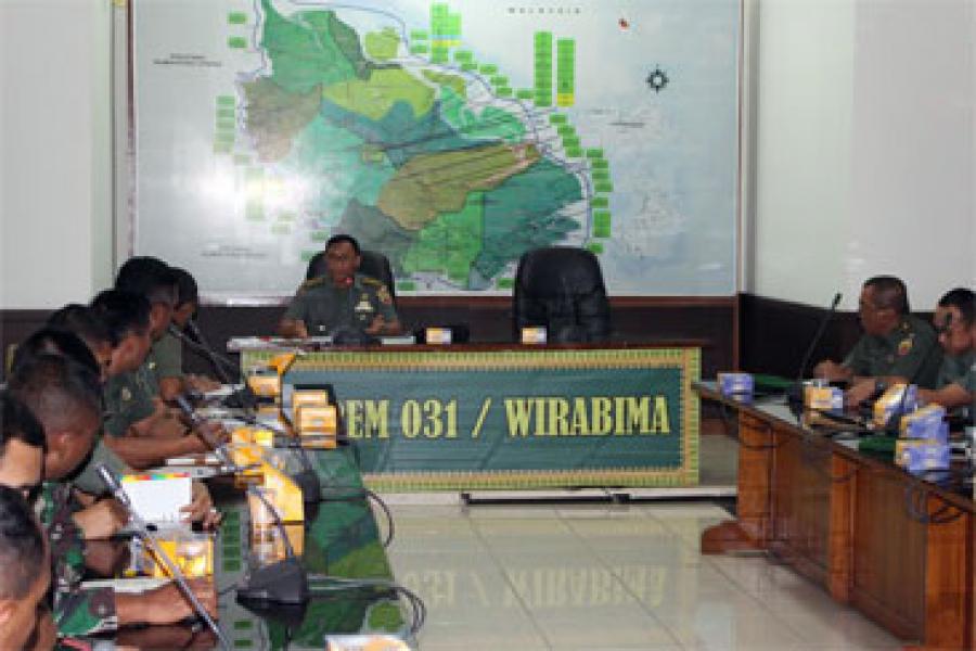 Kasiter Pimpin Rapat Persiapan Seminar Pemantapan Wasbang Tahun 2016