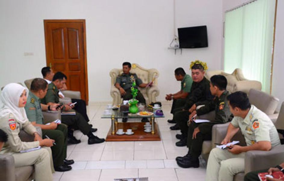 Kasrem 031/Wirabima Terima Audiensi Menwa Indra Pahlawan Riau