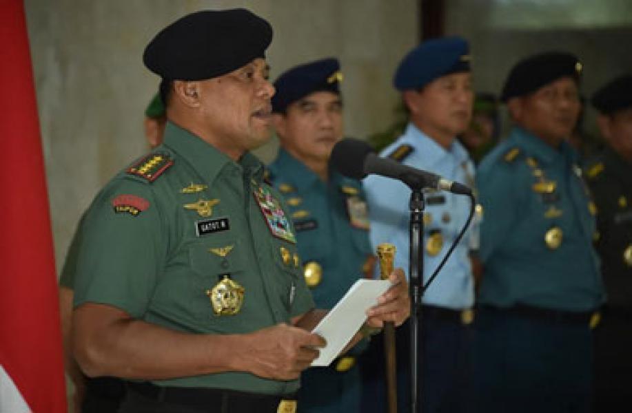 Kenaikan Pangkat 34 PATI, Panglima TNI: TNI Garda Terdepan Menjaga Bhinneka Tunggal Ika  