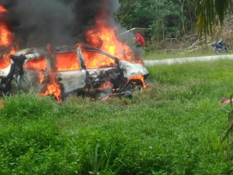 Laka Maut di Siak, Nissan Grand Livina dan Sepeda Motor Laga Kambing, Dua Tewas